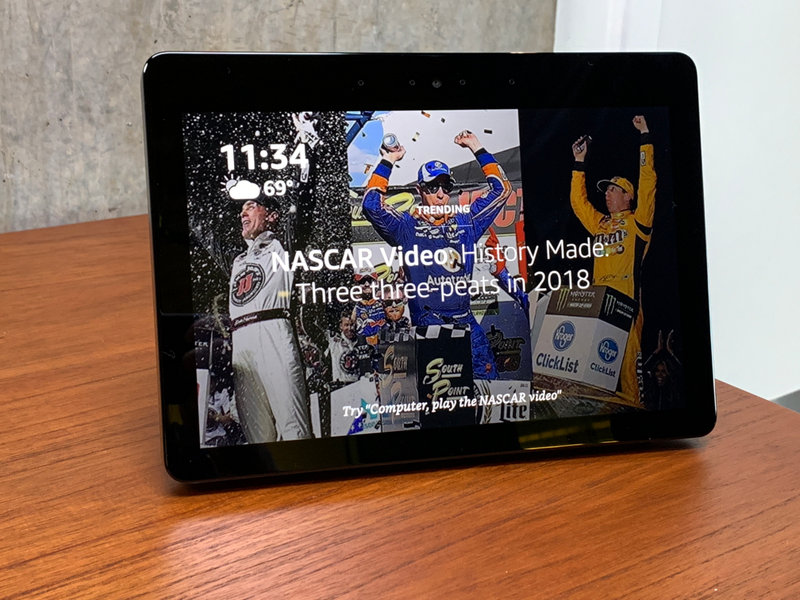 The new Echo show is much sleeker than before, even though it features a much larger 10-inch display.